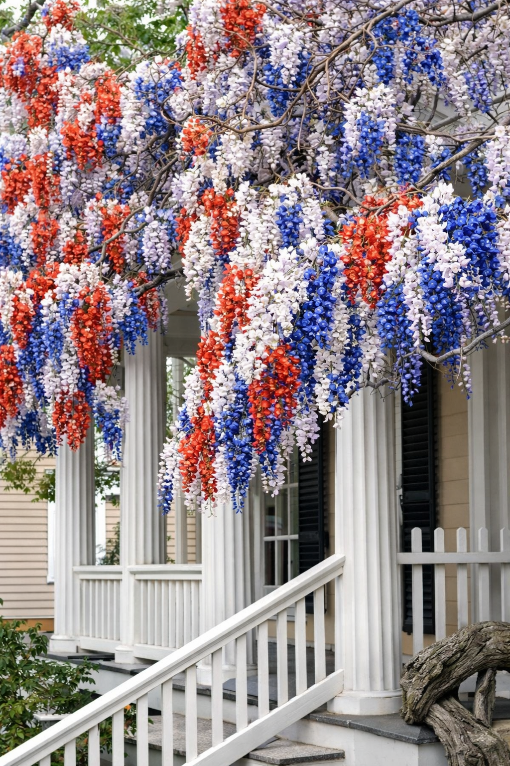🇺🇸 Celebrate America’s 250th with Red, White & Blue Wisteria Seeds 🌸
