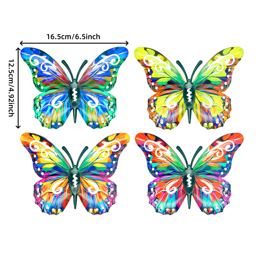 🦋Vibrant Metal Butterfly Wall Art – 4 Color Set