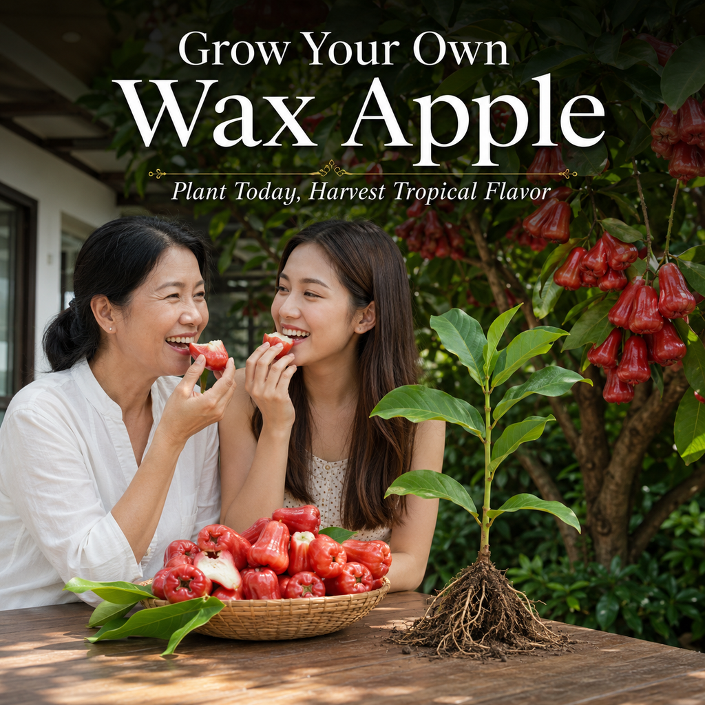 Live Wax Apple Tree Starter – Sweet, Crisp Tropical Fruit