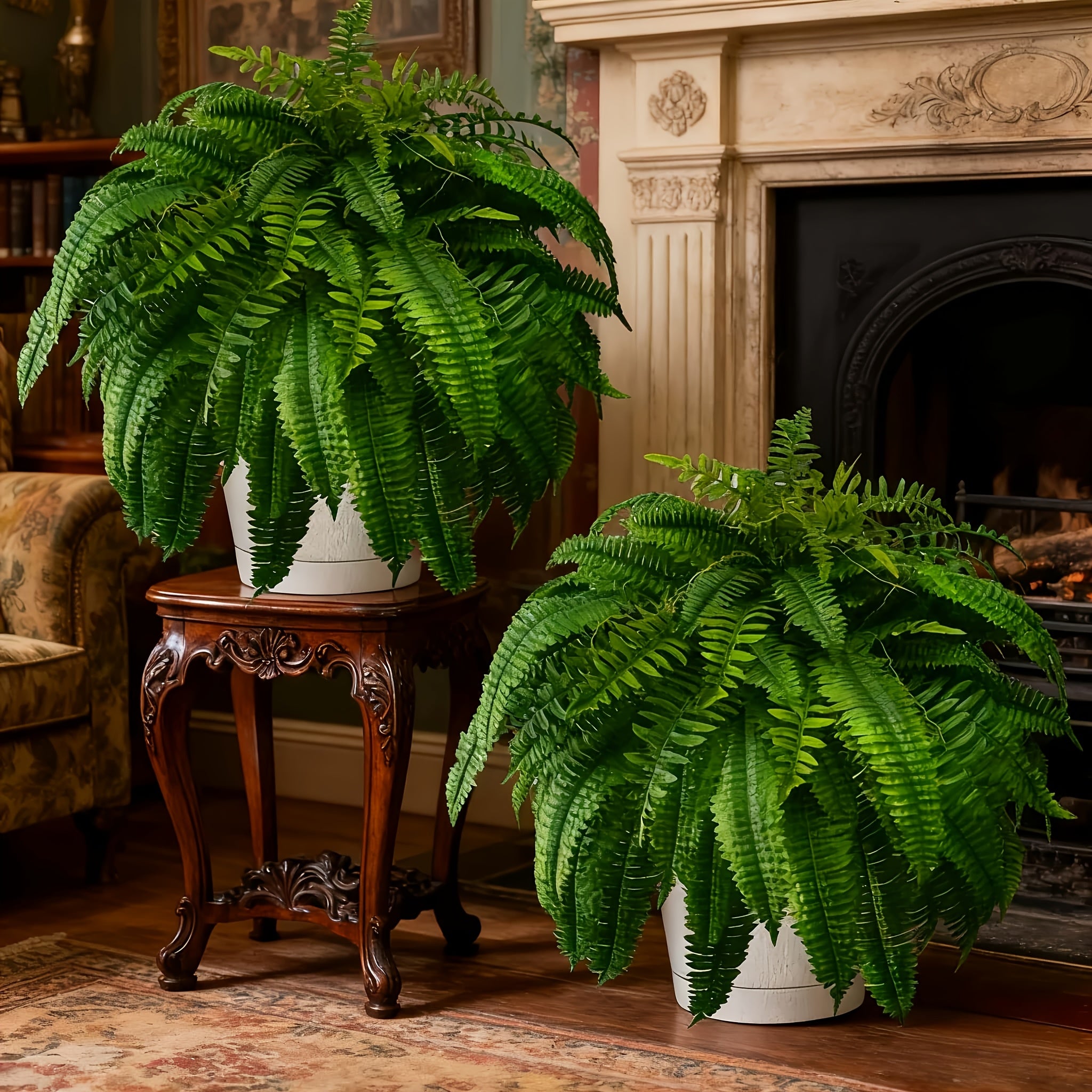 🌱 UV Resistant Ferns Artificial Plants Large for Planters, Office & Home Decor, Outdoor & Indoor