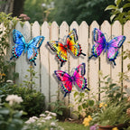 🦋Handmade Iron Butterfly Garden Decor – 4 Color Set
