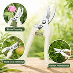 Compact Curved-Blade Garden Pruning Shears
