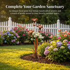 Flamed Copper Three Calla Lilies Garden Stake with Bells, 28" Handcrafted Outdoor Yard Art