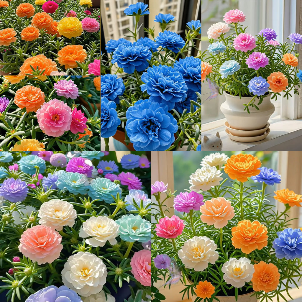 🌼Muti-color Moss Rose-Double Petal Sunflower